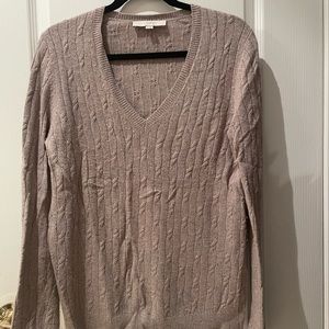 LOFT Taupe knit sweater